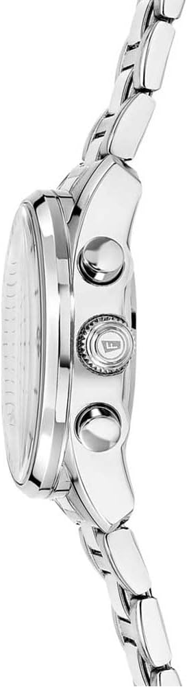 Reloj cronógrafo para mujer Festina Boyfriend F20753/7 de acero inoxidable con bisel de arcoíris degradado y subesferas de colores pastel. lateral